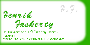 henrik faskerty business card